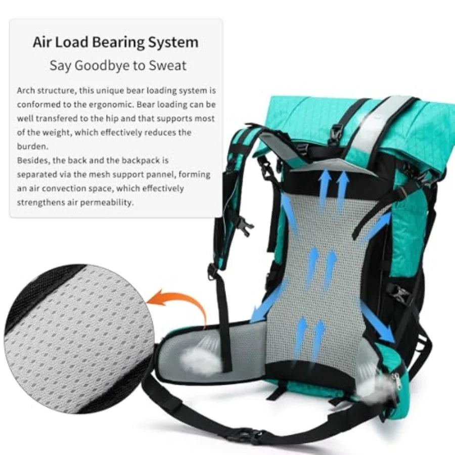 Hiking Backpack, 40L to 50L Extra Large Capacity Hiking Bag, Internal Frame Camping Backpack, Upgraded X-PAC Lightweight Sport