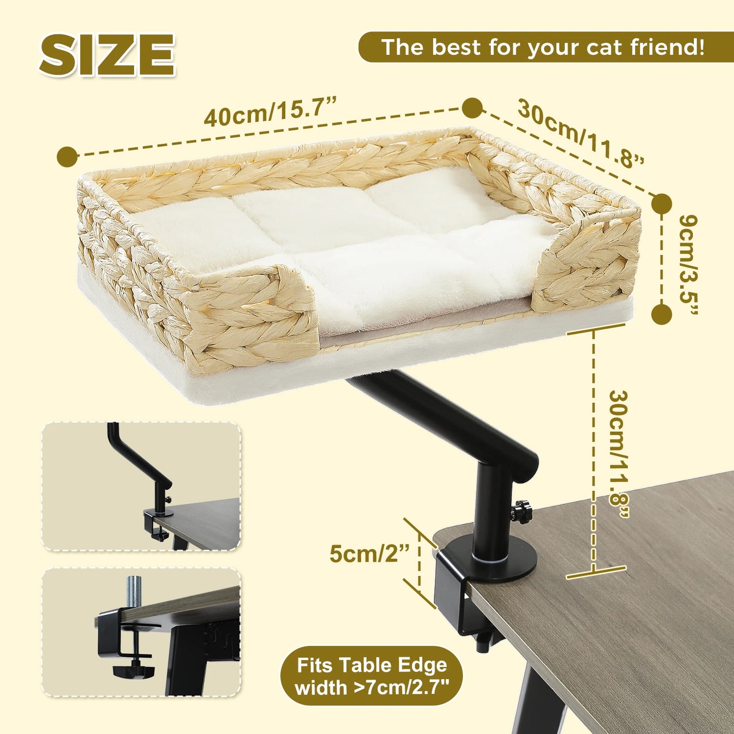 PAWZ Road Cat Desk Bed 360 Degree Rotating Desk Stand