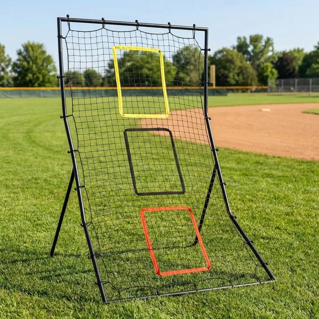 HiMISS Softball Back Net Rebounder With Strike Zone For Practice