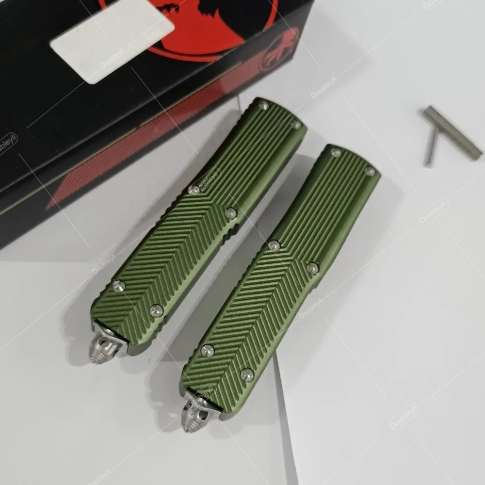 Compact D2 Steel Pocket Knife With Aluminum Alloy Handle