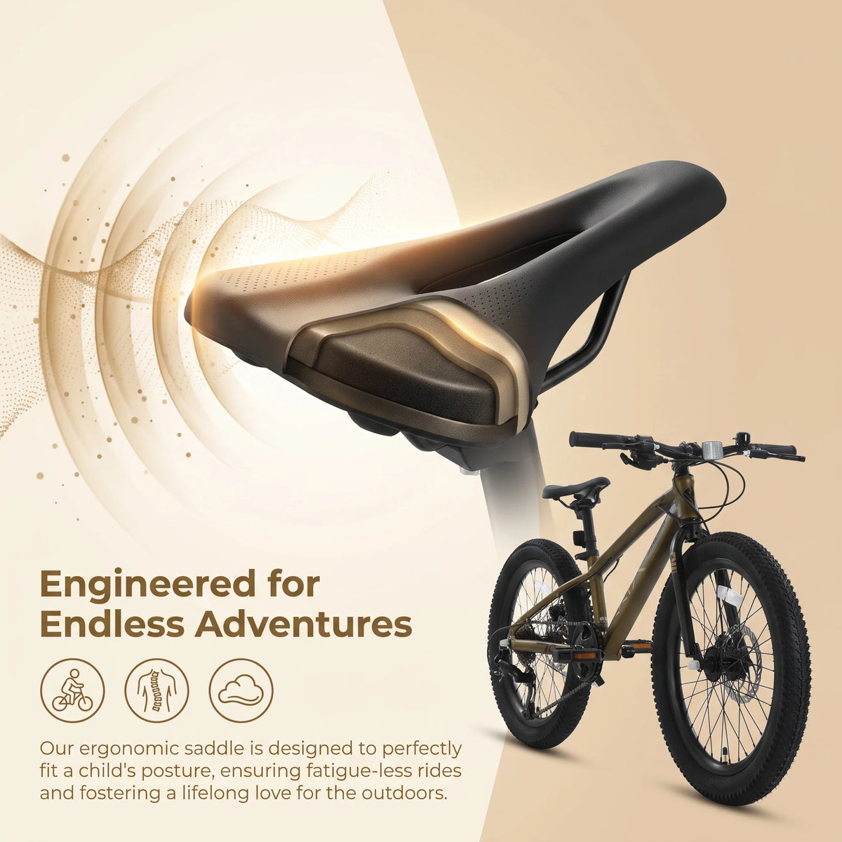 AIVA Kids Bicycle With Seven Speed Gearing And Disc Brakes