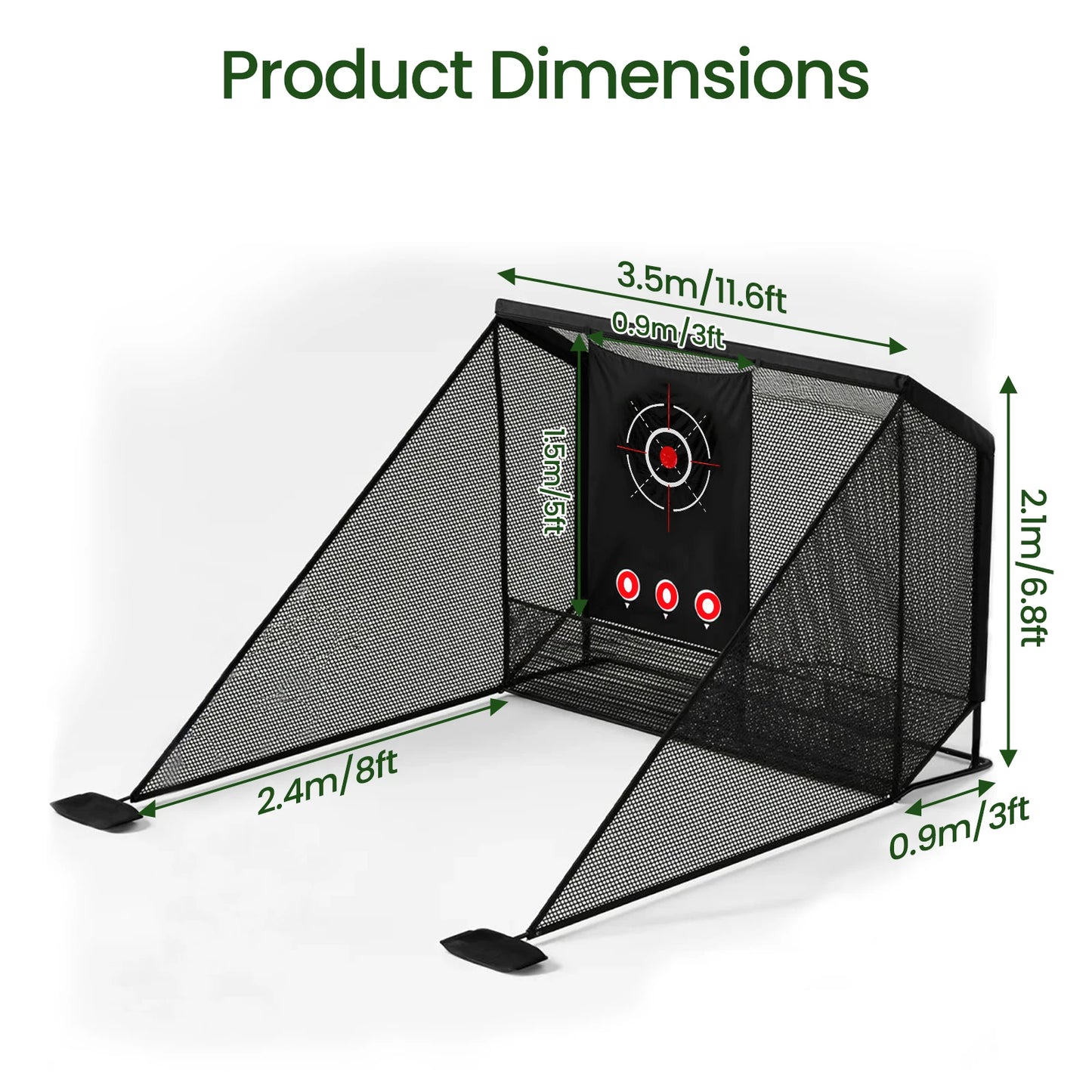 Golf Net, 10x7FT , Hitting Aid Nets for Backyard Driving Chipping Training Swing with Target Outdoor or Indoor– Gifts for Men/Dad/Him