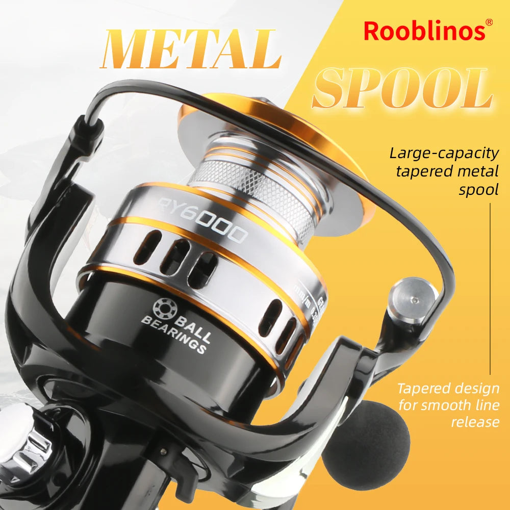 Rooblinos Lure Spinning Fishing Reel Gear Ratio 5 To 1