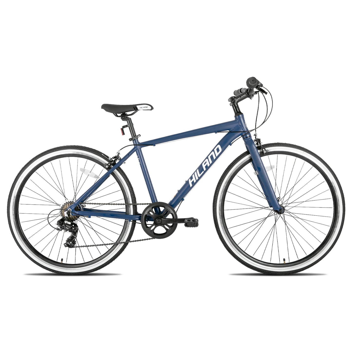 Hiland Hybrid Bikes Aluminum Frame 700C Wheels Shimano Drivetrain