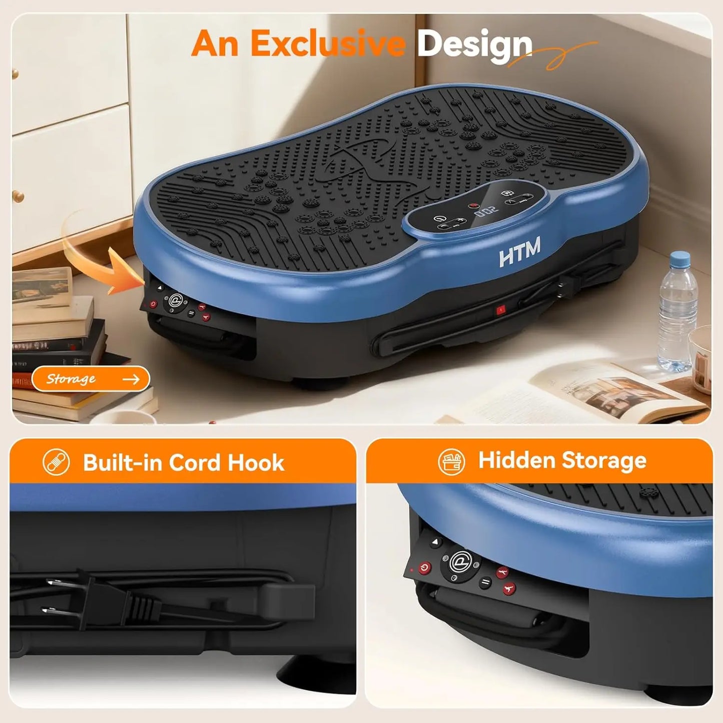HTMM Fitness Vibration Plate Whole Body Machine 120 Speed Levels