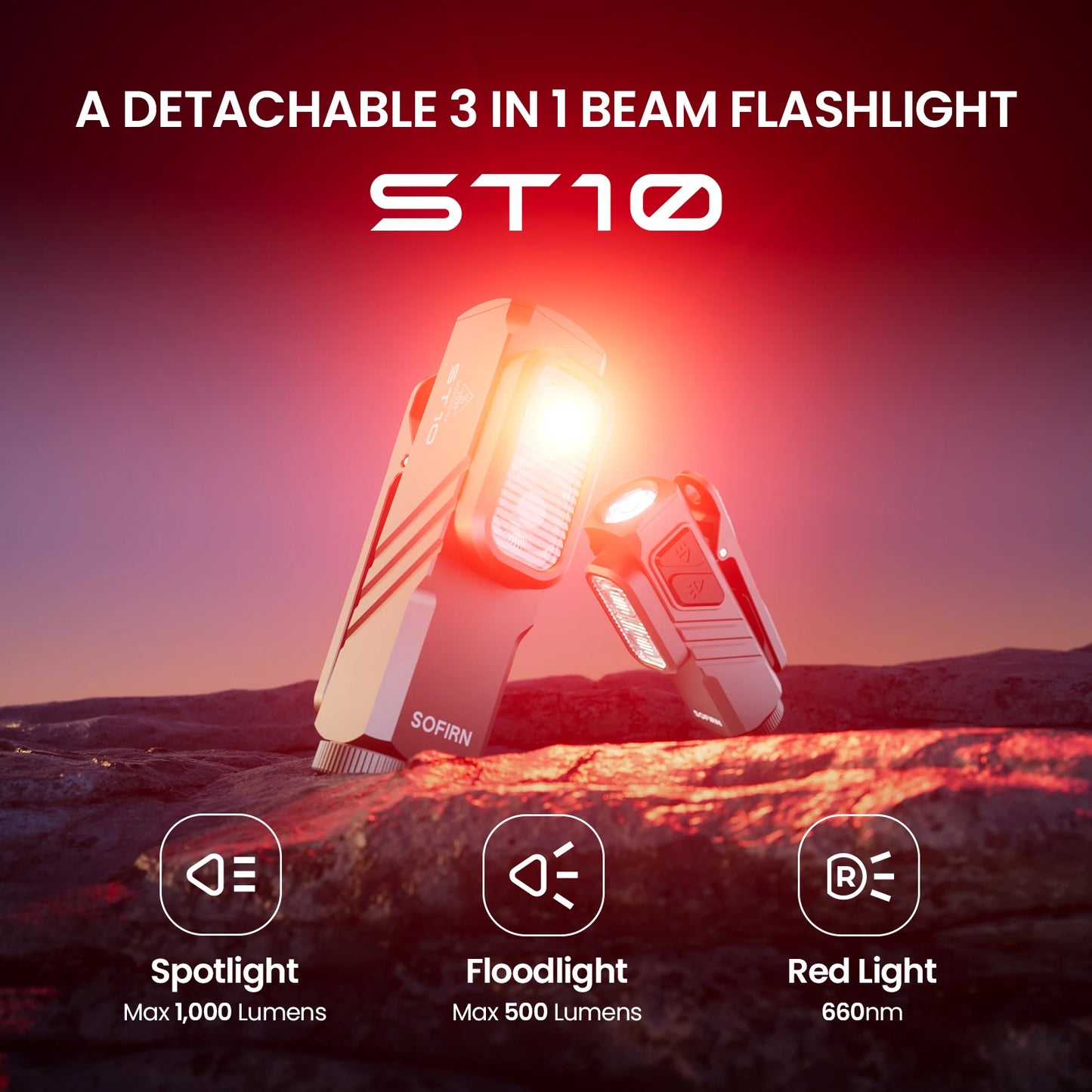 Sofirn Mini ST10 1000LM EDC Flashlight USB C 14500 Rechargeable