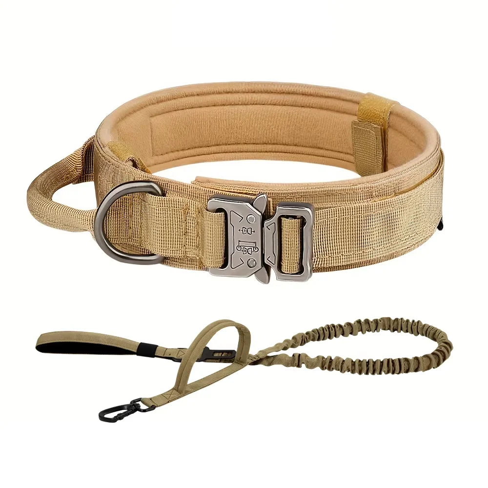 PETRAVEL Tactical Dog Collar And Leash Set With Control Handle