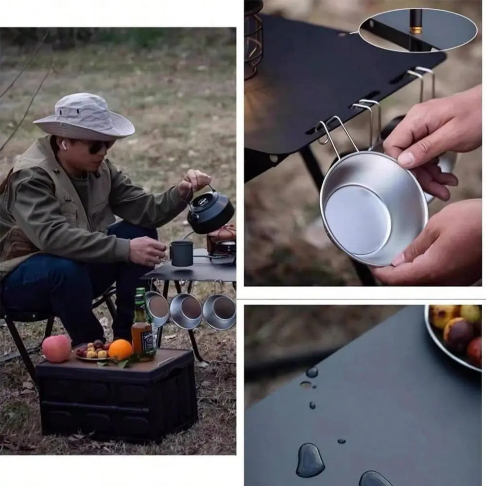 Portable Folding Camping Table Iron Picnic Table For Outdoor Use