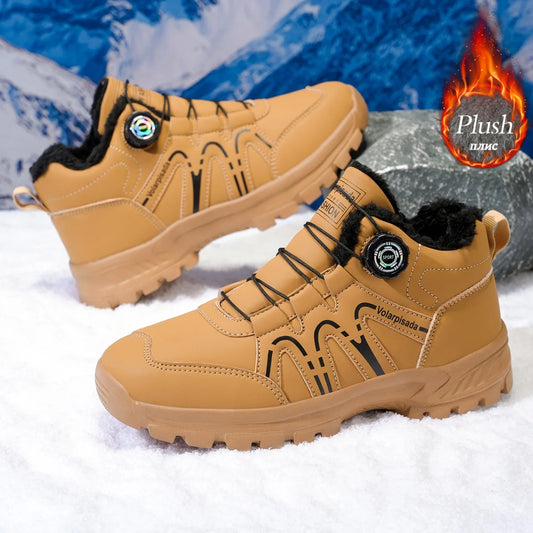 Unisex Waterproof Fleece Lined Snow Boots With Quick Lock Buckle