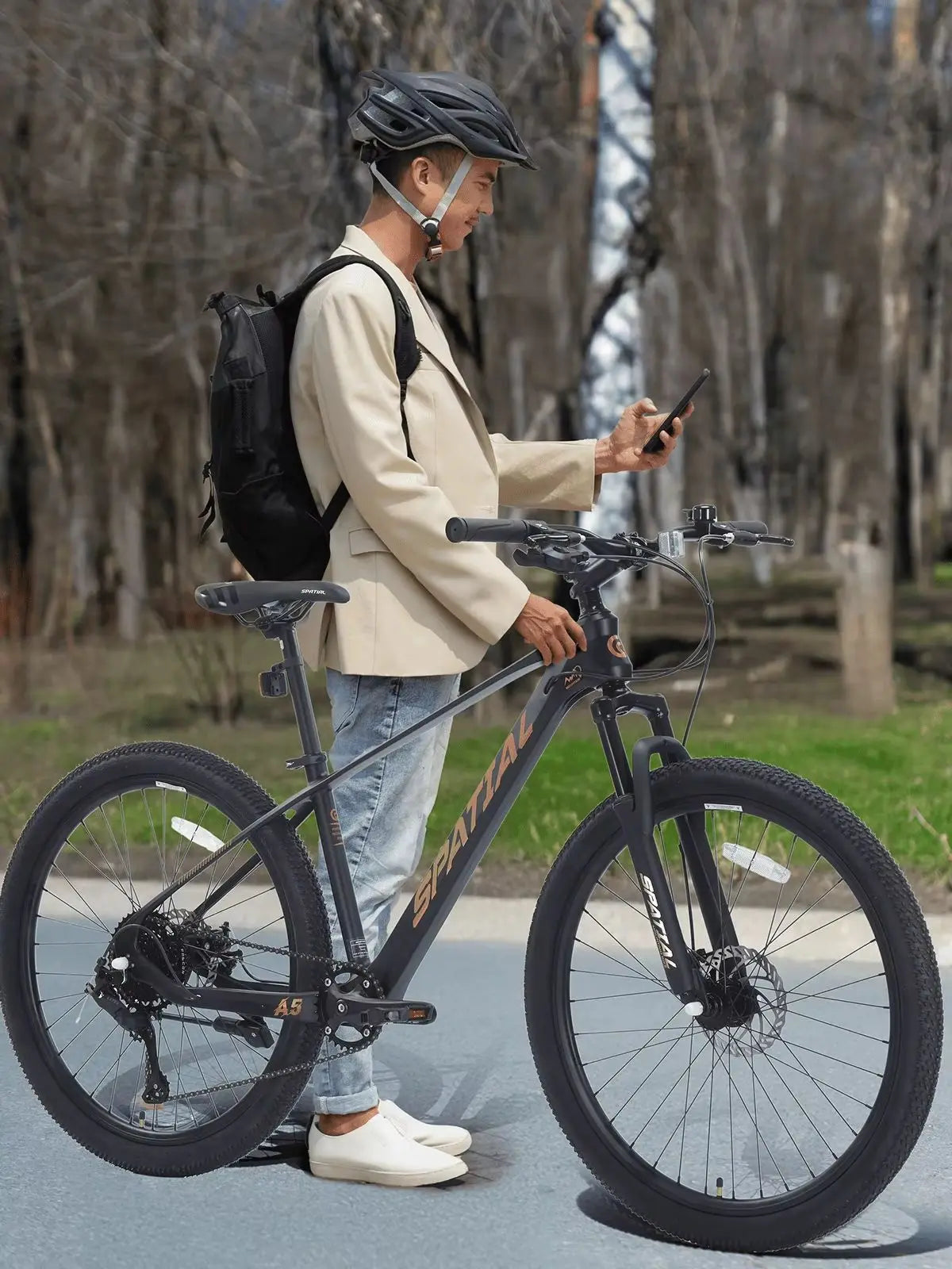 Spatial Magnesium Alloy Mountain Bike Hardtail With Front Suspension