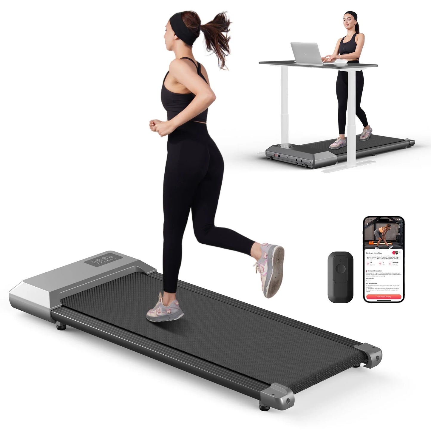 Superun 2 In 1 Home Treadmill 2.5HP LCD Display Plus