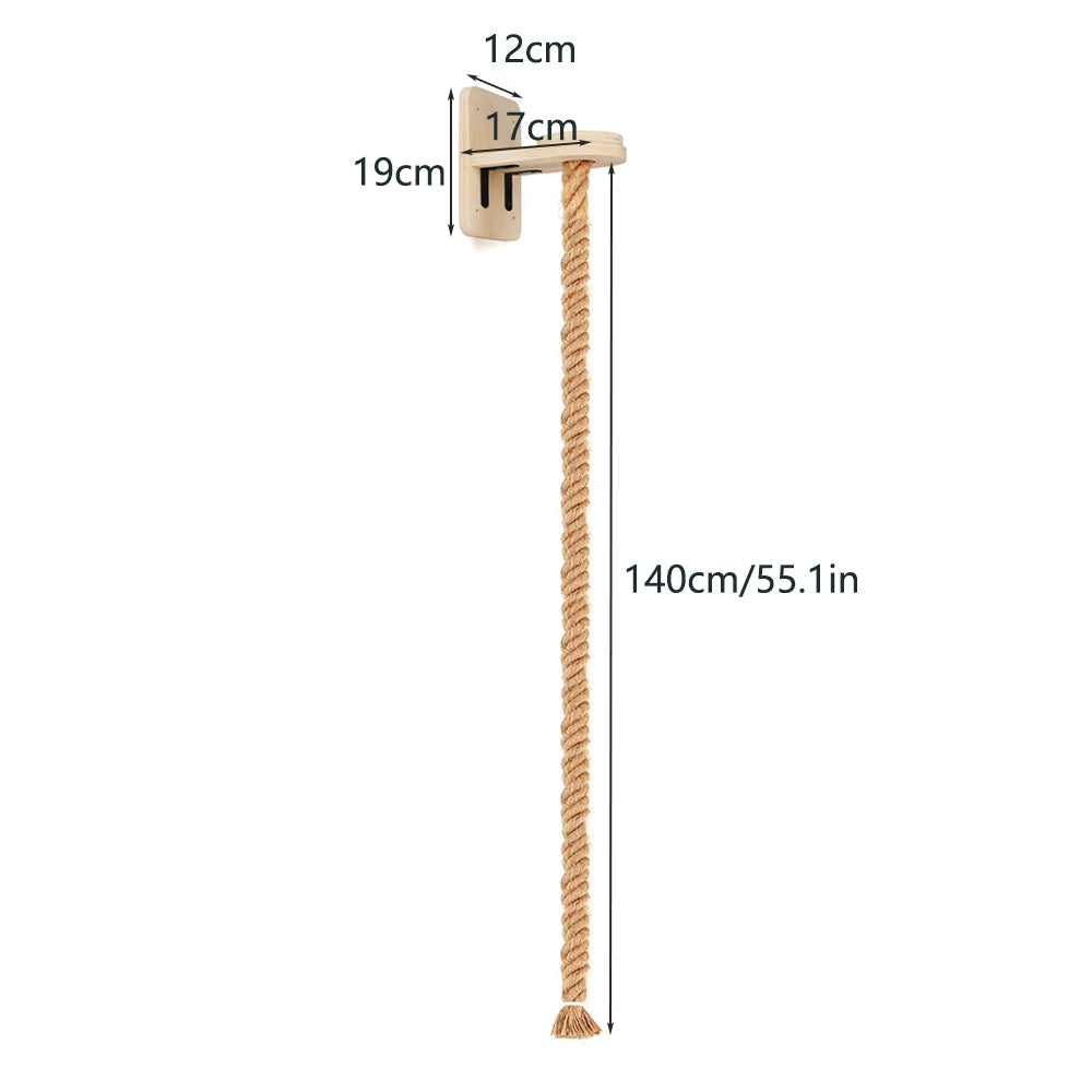 PETRAVEL Cat Climbing Shelf And Rope Tree Wall Mounted Scratching Post