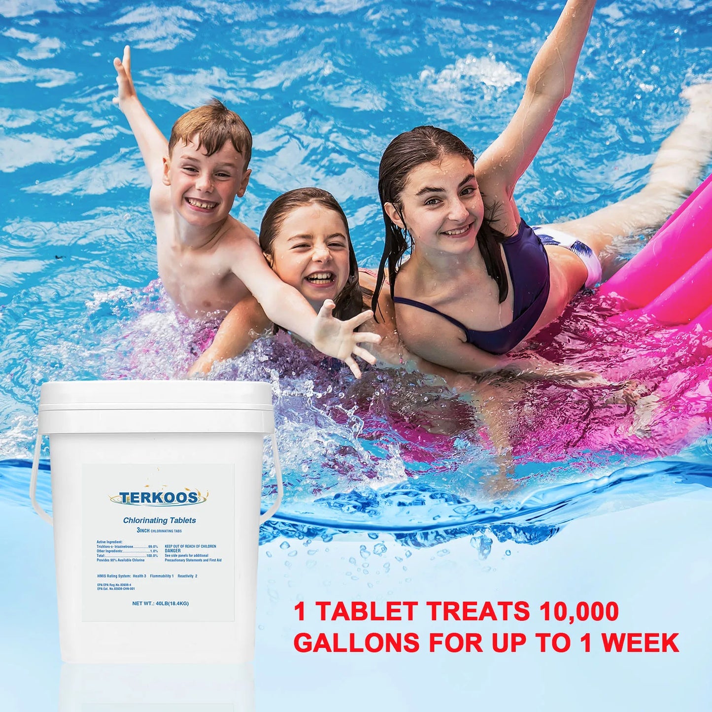 Keezumy Stabilized Chlorine Tablets For Swimming Pools