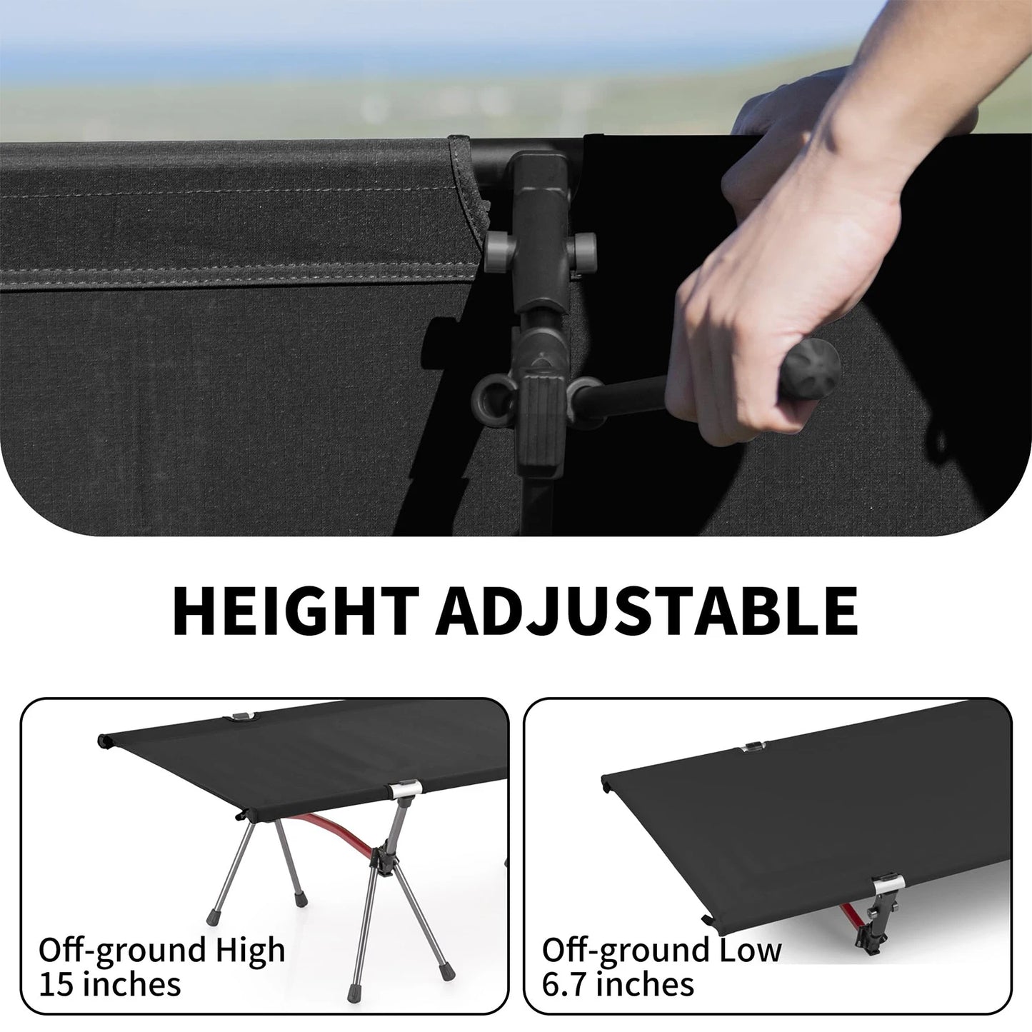 WESTTUNE Portable Folding Bed Ultra Light Aluminum For Camping