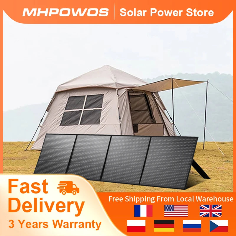 MHPOWOS 220W Portable Solar Panel 40V Waterproof Foldable Charger