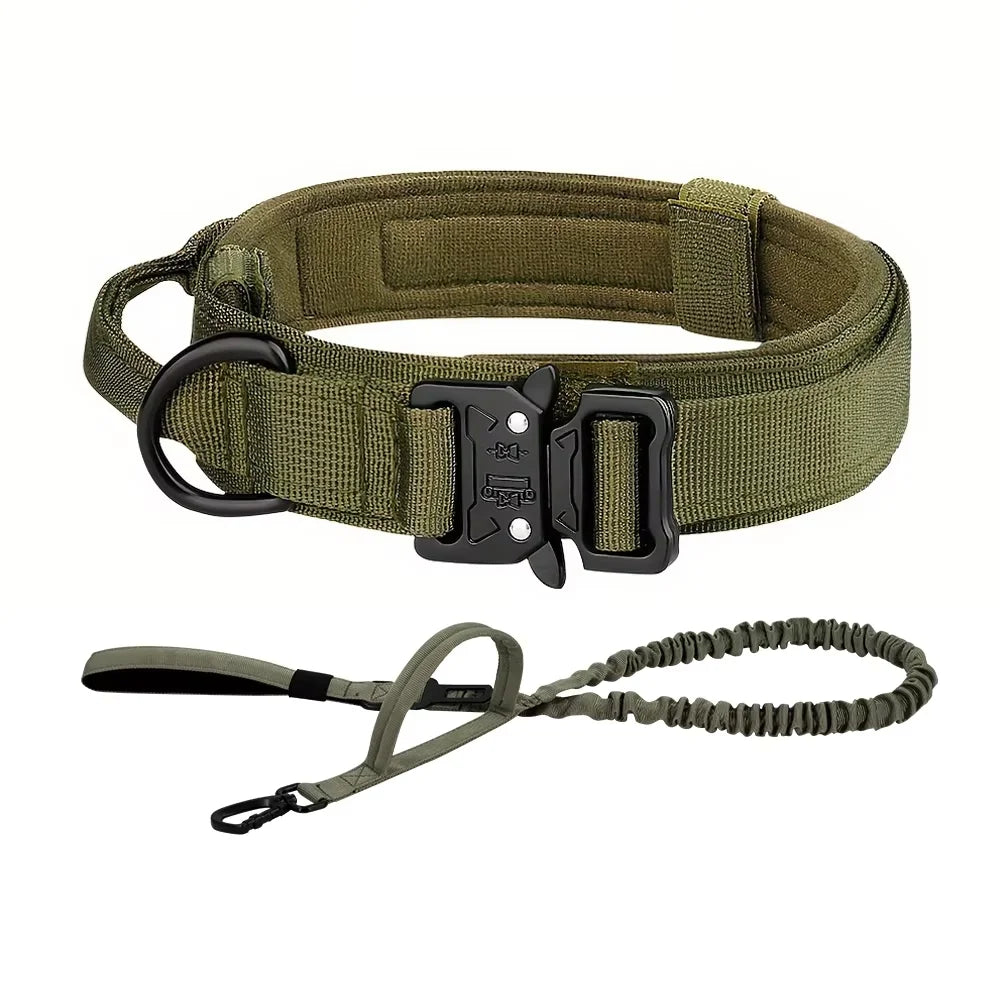PETRAVEL Tactical Dog Collar And Leash Set With Control Handle