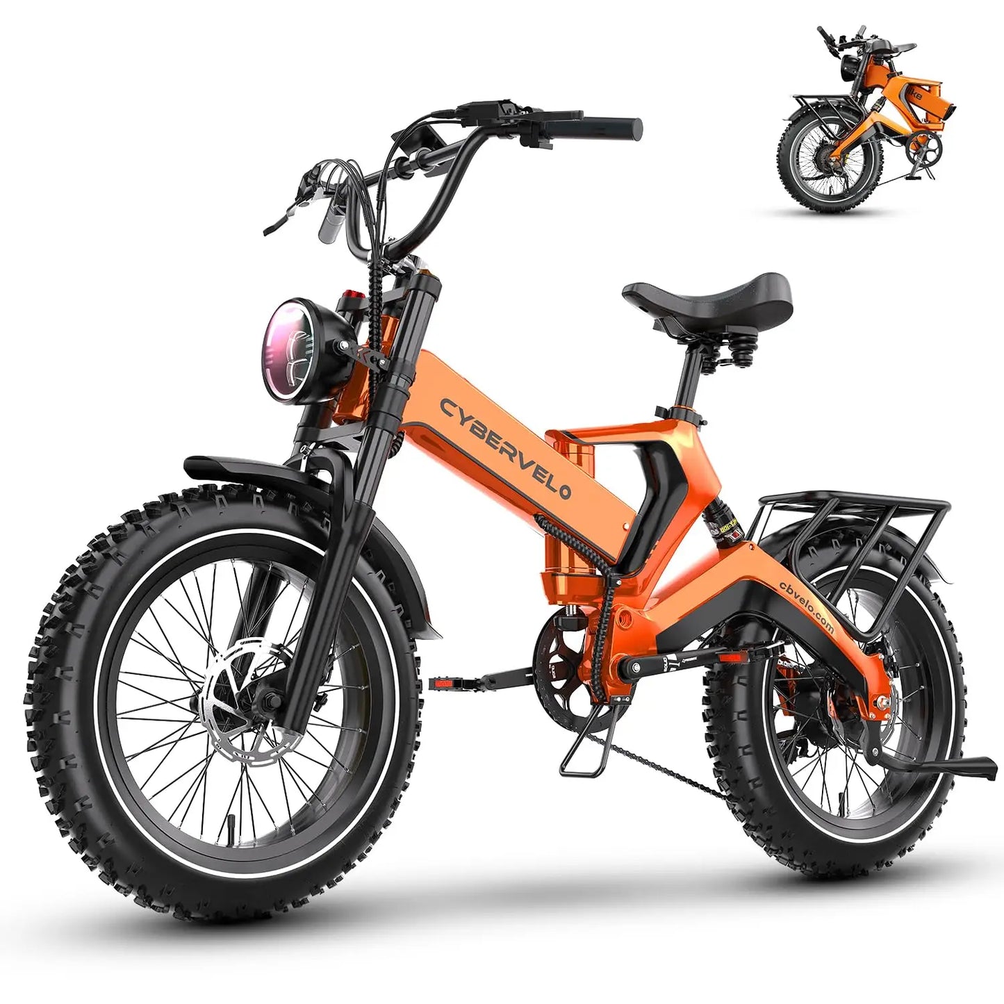 CYBERVELO 2000W Peak Folding Electric Bike for Adults