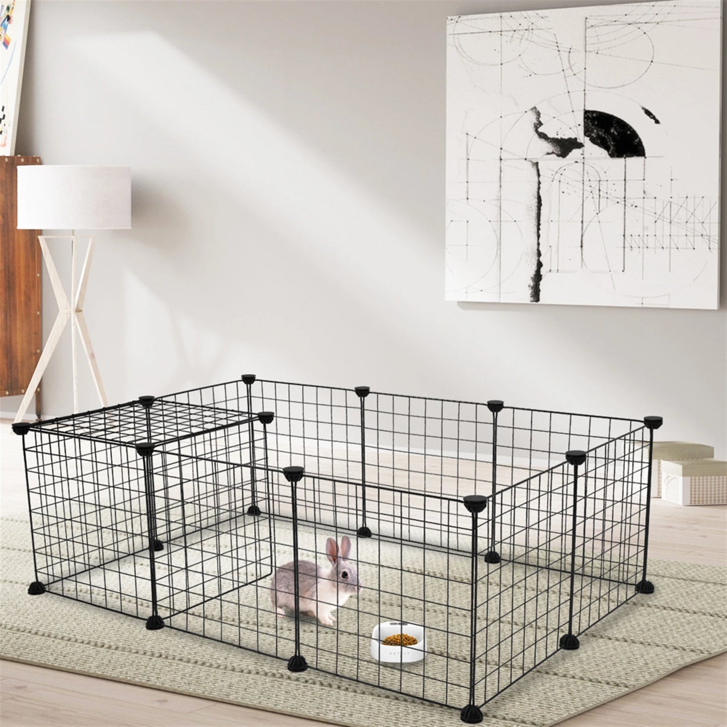 Pet Playpen For Small Animals Indoor Portable Metal Wire Fence For Rabbits