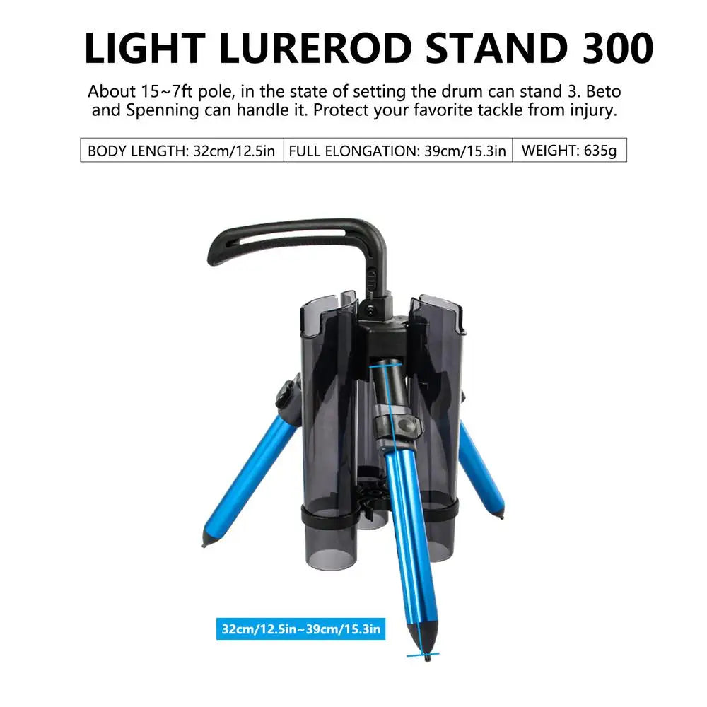 Tripod Fishing Rod Holders Portable Luya Fishing Pole Support Aluminum Alloy 3 Fishing Rods Rack Organizer For Fishing Accessory
