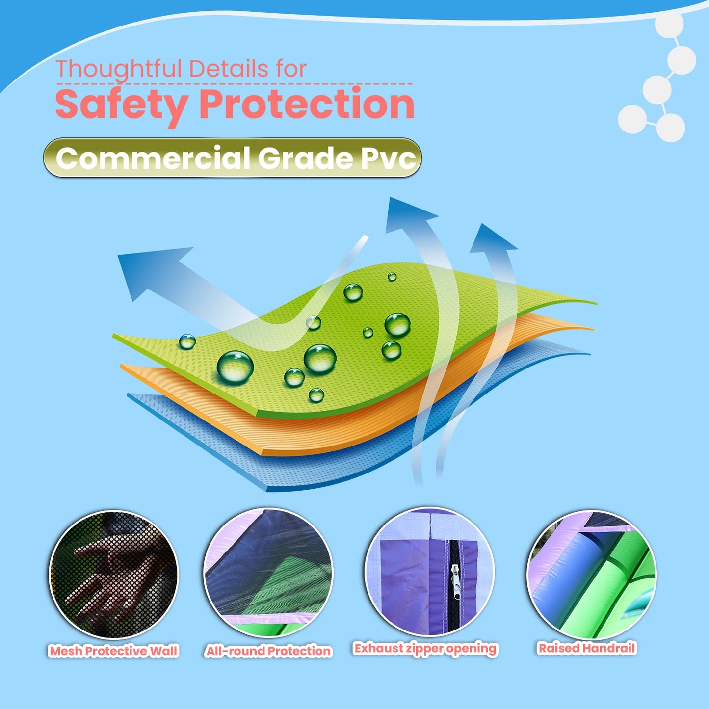Commercial 100 Percent Pvc Inflatable Water Slide Pool With Blower