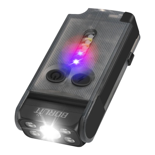 BORUIT V30 UV LED EDC Flashlight And Power Bank Clip
