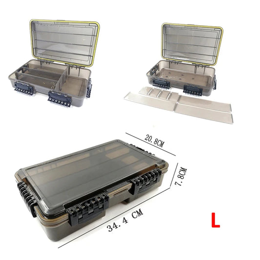 Large Capacity Waterproof Fishing Tackle Box For Bait And Gear Storage