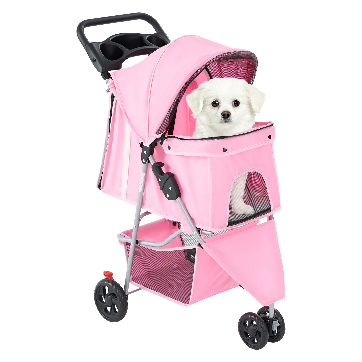 Three Wheel Foldable Pet Stroller For Small Dogs Cats