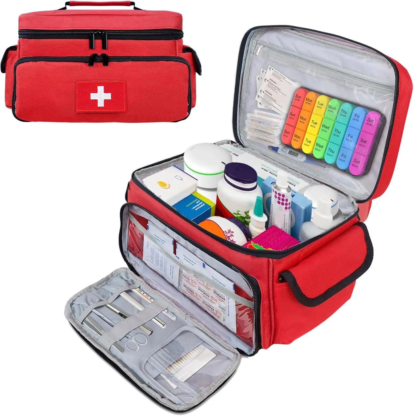 First Aid Kit Storage Bag Portable Medical Organizer