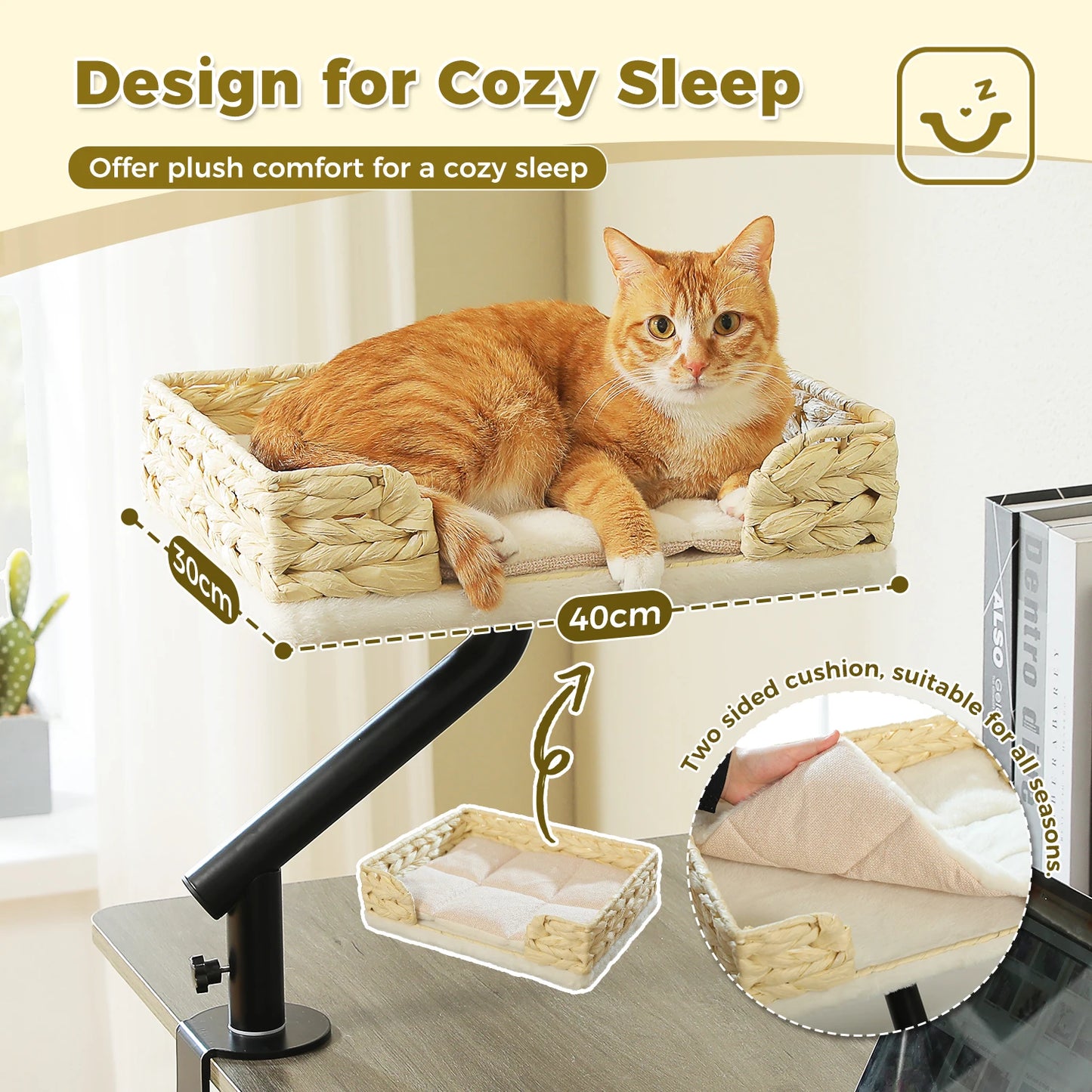 PAWZ Road Cat Desk Bed 360 Degree Rotating Desk Stand