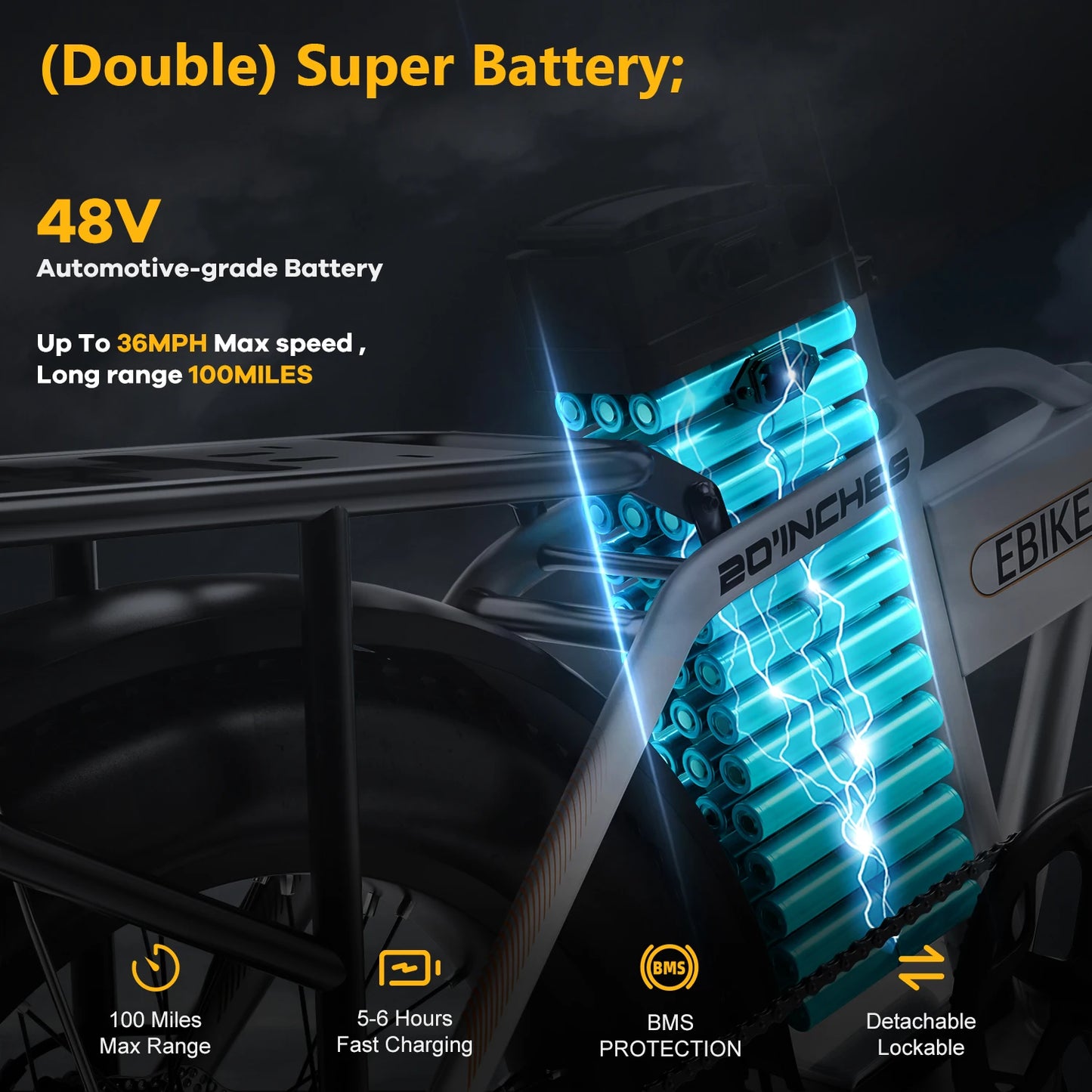 1000W Peak Electric Bike for Adults Cybervelo EK4 EK5 Mars700 Foldable 28+MPH 80Miles Removable Battery Fat Tire Off-road E-bike