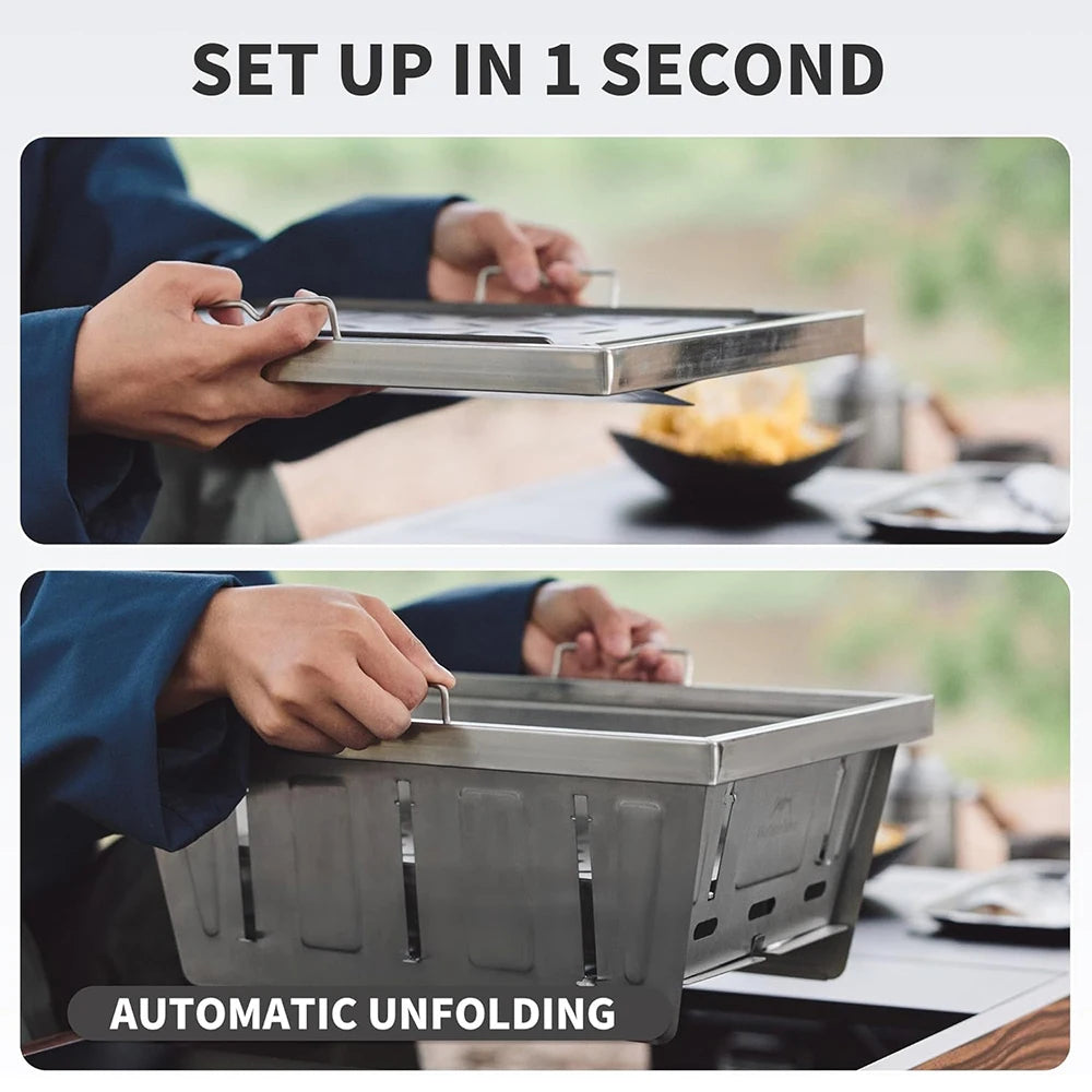Naturehike Portable Folding Camping Charcoal Grill For Outdoor Barbecue