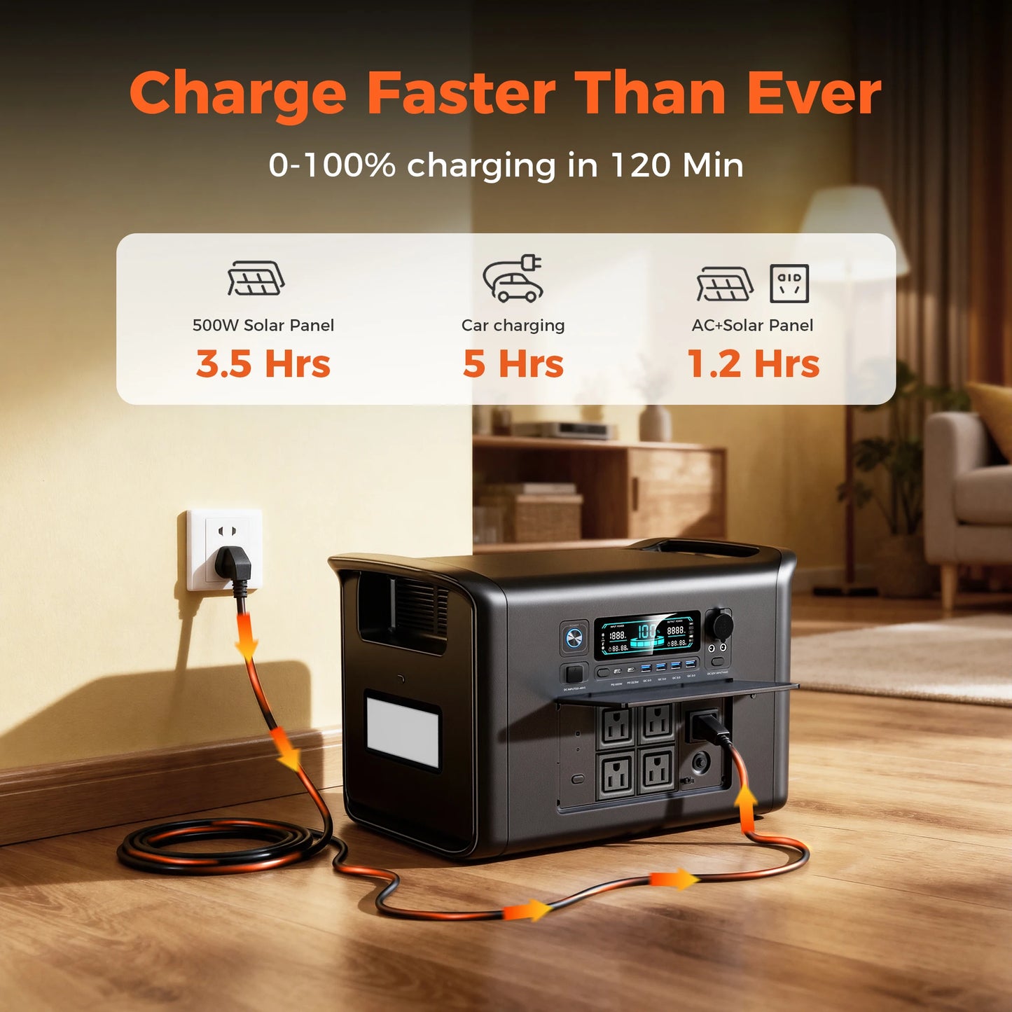Ctology 2400w Portable Power Station With Led Light