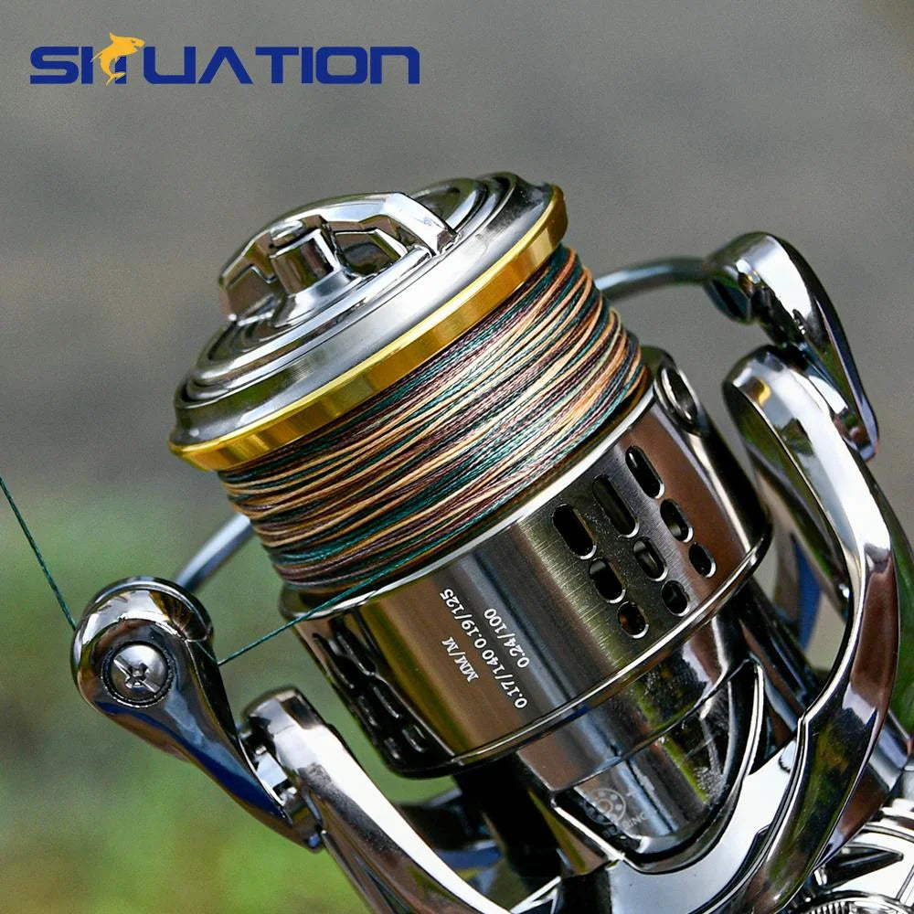 SIIUATIONA Braided PE Fishing Line 4X High Visibility