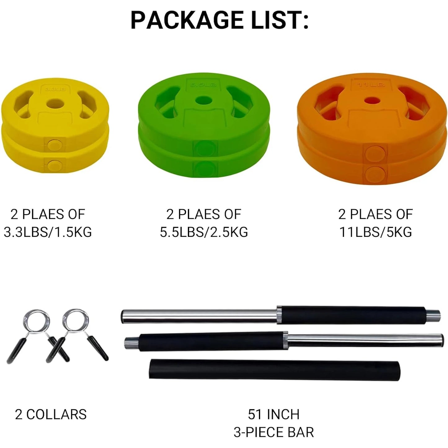 HiMISS Adjustable Barbell Weight Set for Home and Gym Training
