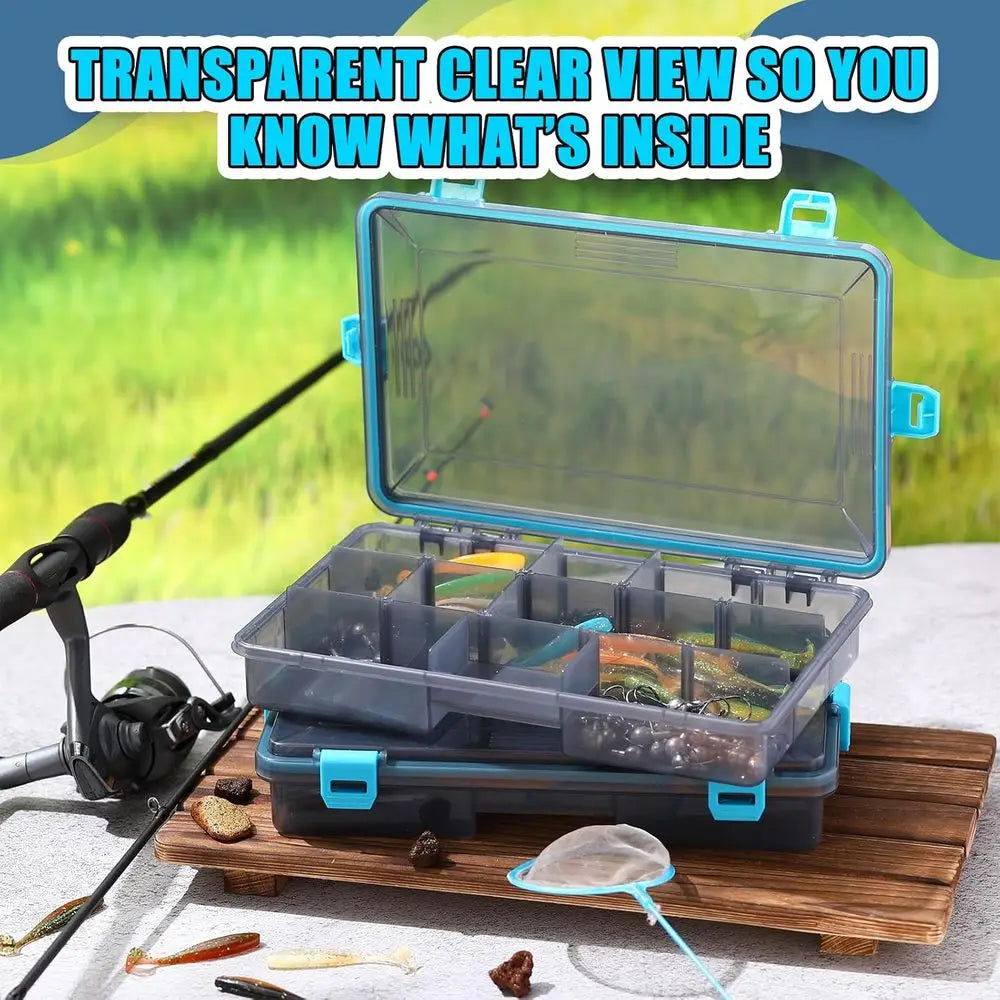 Waterproof Tackle Boxes With Removable Dividers For Freshwater And Saltwater