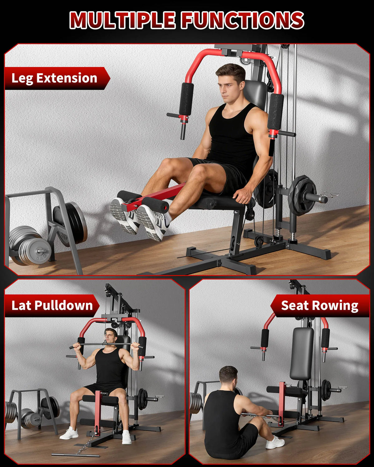 HiMISS Multifunctional Home Gym Machine for Full Body Strength Training