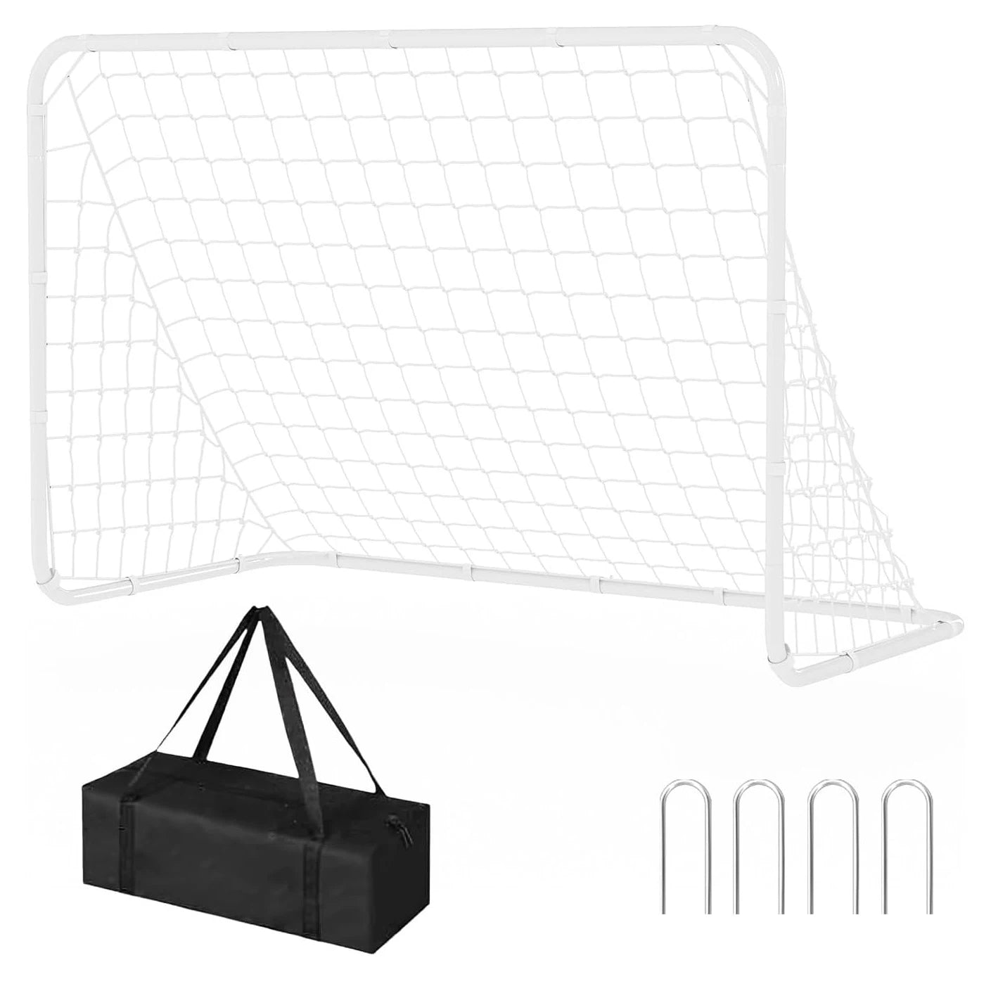 Heavy Duty Portable Soccer Goal With Metal Frame Rebounder Net