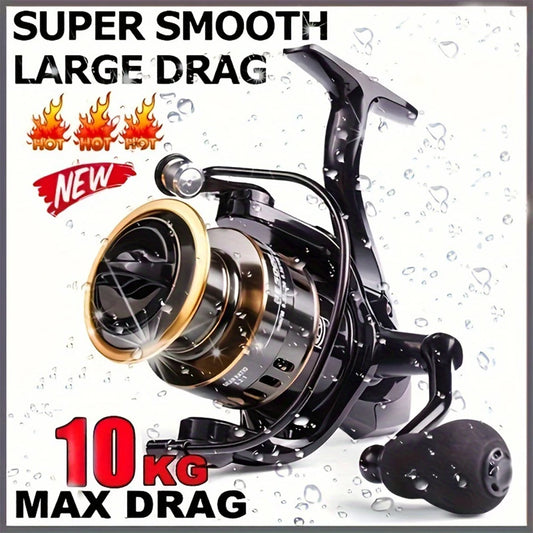 Ambidextrous Metal Spinning Reel With Gear Ratio Five Point Two