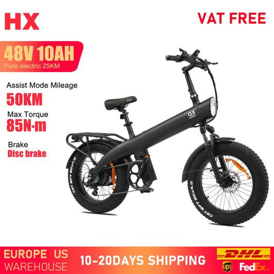 HX Q3 Electric Bike 48V 20Ah Fat Tire Mountain Ebike