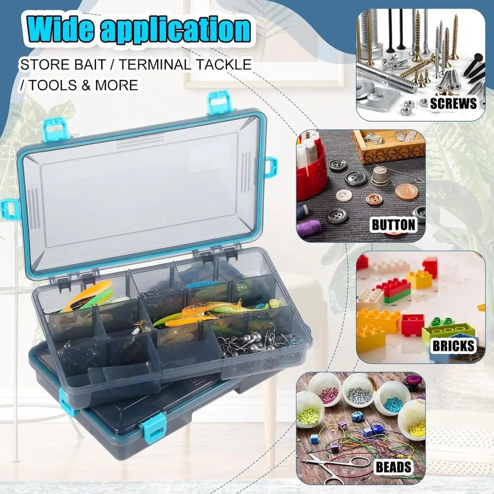 Waterproof Tackle Boxes With Removable Dividers For Freshwater And Saltwater