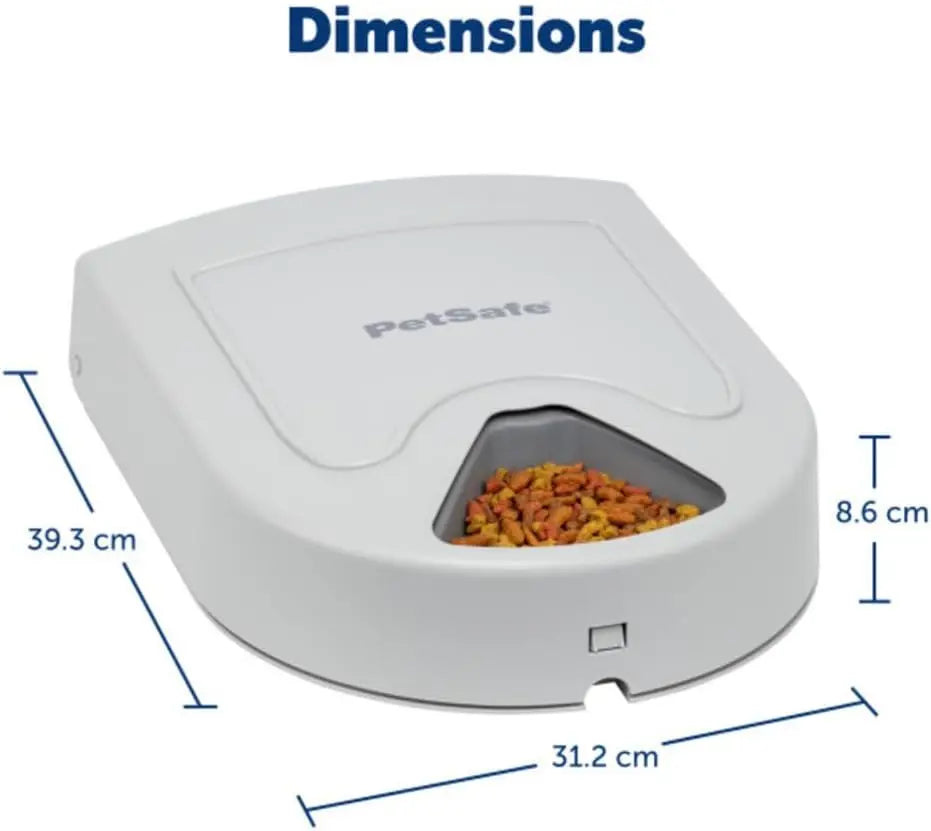 Automatic Dog Feeder, 5 Meals, 40 oz, for Small-Medium Dogs, Dry Food, Timer, Easy Clean