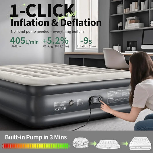 InnoTruth Air Mattress With Built In Pump Inflatable