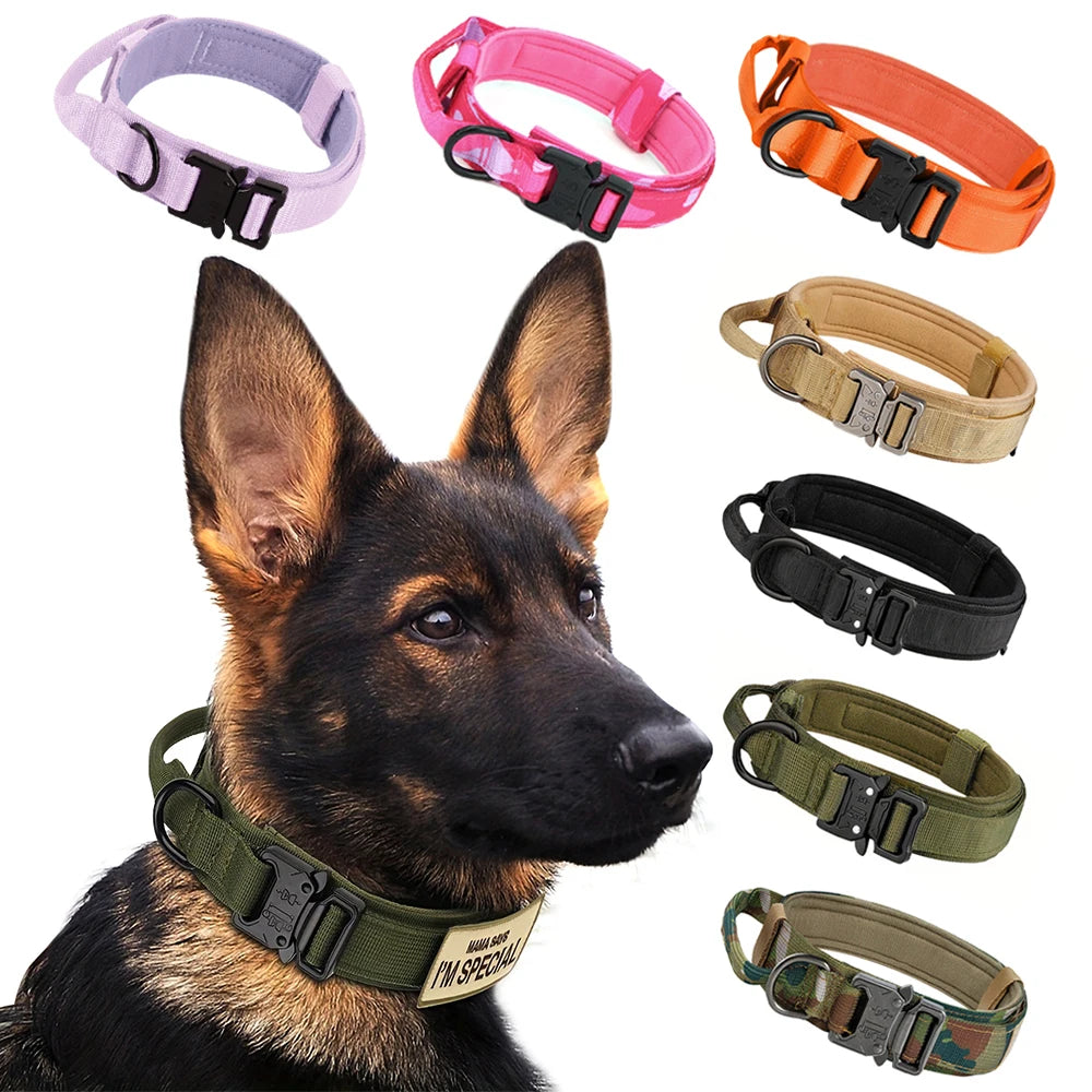 PETRAVEL Tactical Dog Collar And Leash Set With Control Handle