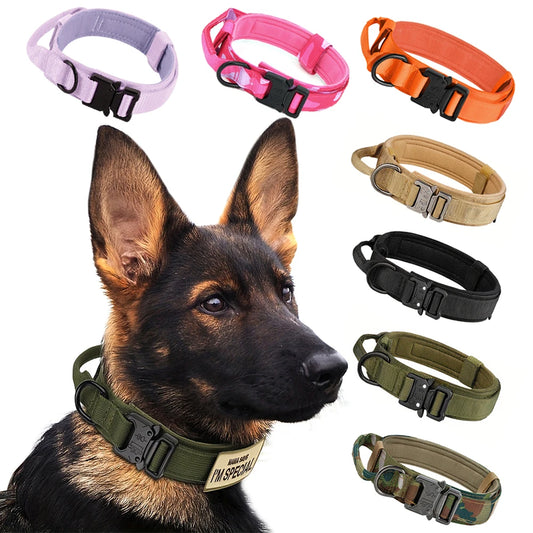 PETRAVEL Tactical Dog Collar And Leash Set With Control Handle