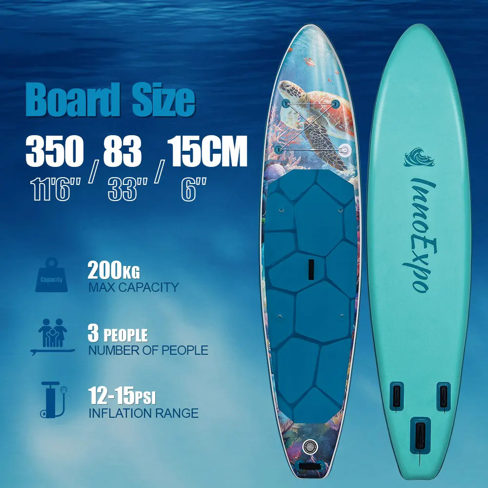 InnoExpo Inflatable Stand Up Paddleboard With Complete Accessory Kit