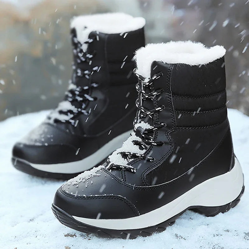 Big Running Women's Waterproof Snow Boots Ankle Winter Warmth
