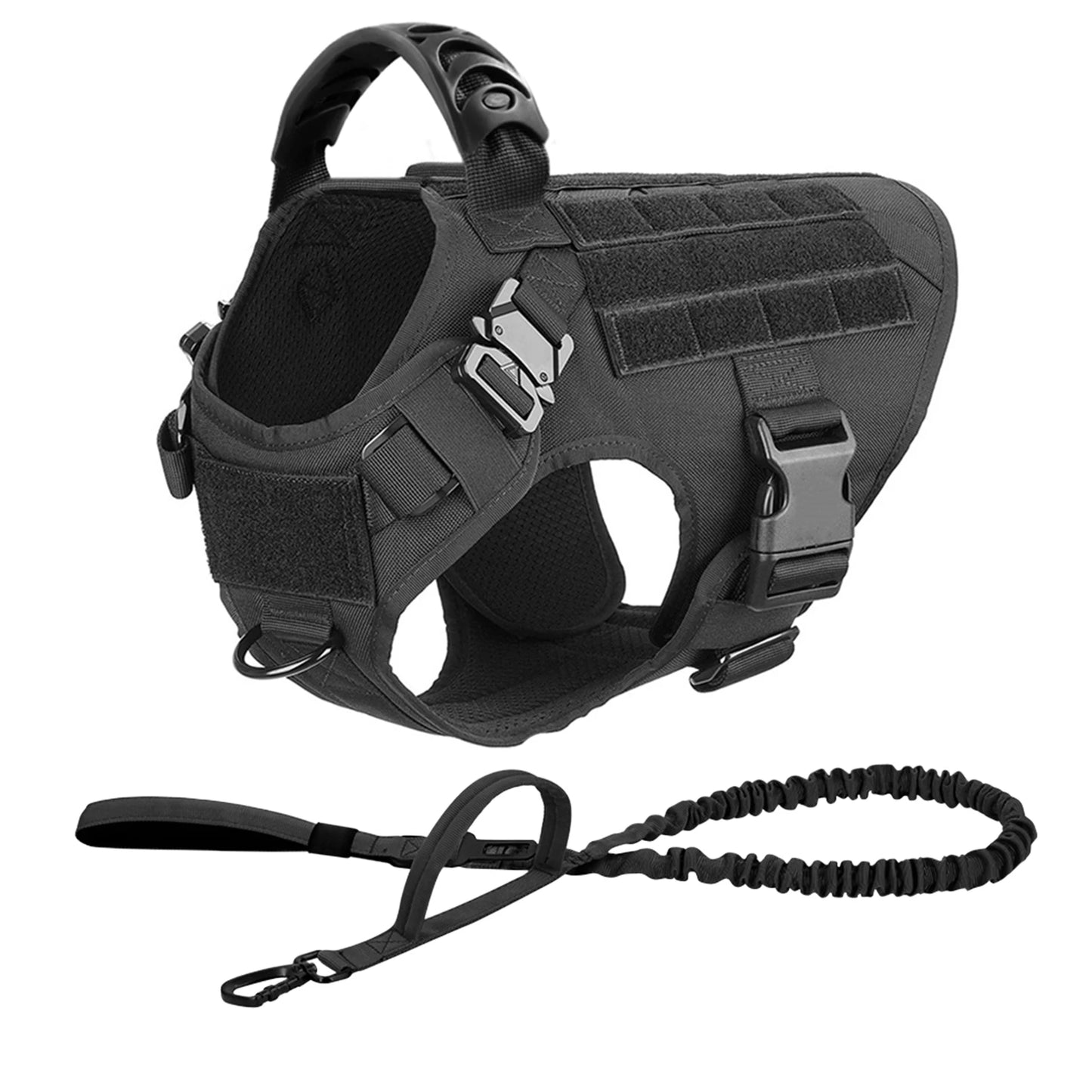 PETRAVELCN Tactical Dog Harness Leash Set for Training
