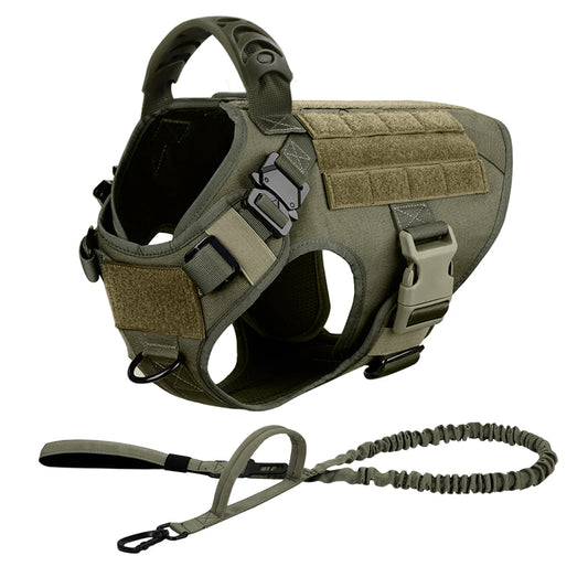 PETRAVELCN Tactical Dog Harness Leash Set for Training