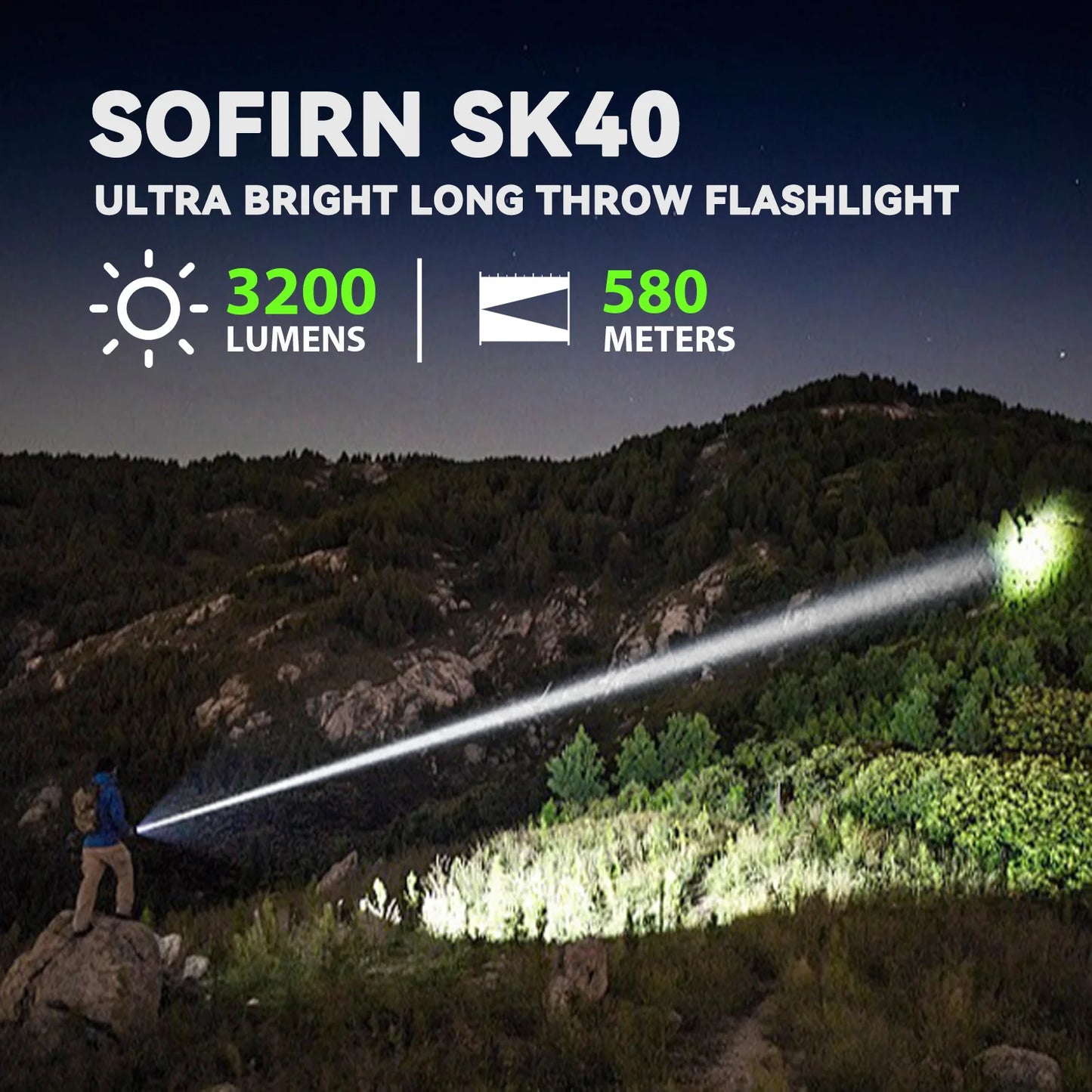 Sofirn SK40 21700 Rechargeable Flashlight With SFT70 LED