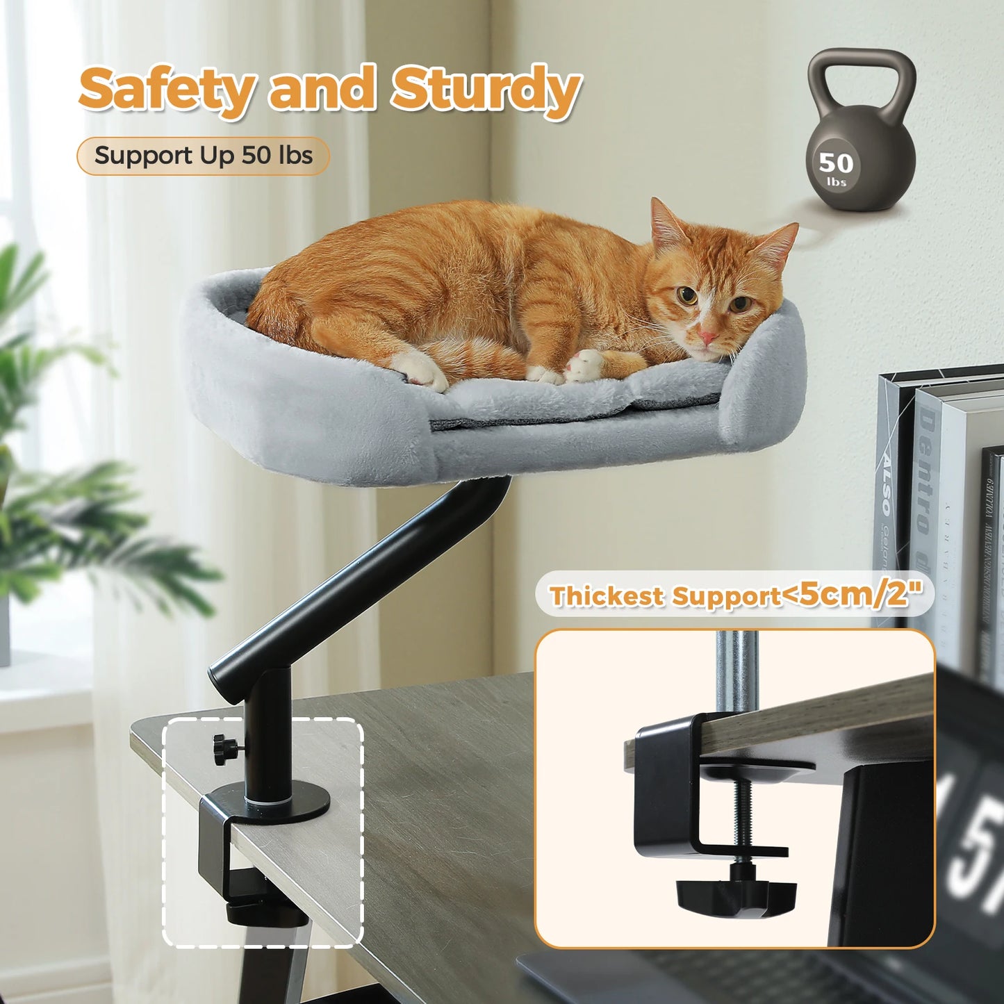 PAWZ Road Cat Desk Bed 360 Degree Rotating Desk Stand